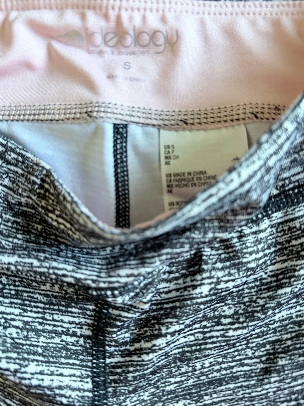 Ideology Pink Tee with Gray Space-Dye Leggings Set